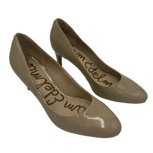Sam Edelman Elise Patent Leather Neutral Tan Pumps Size 7.5